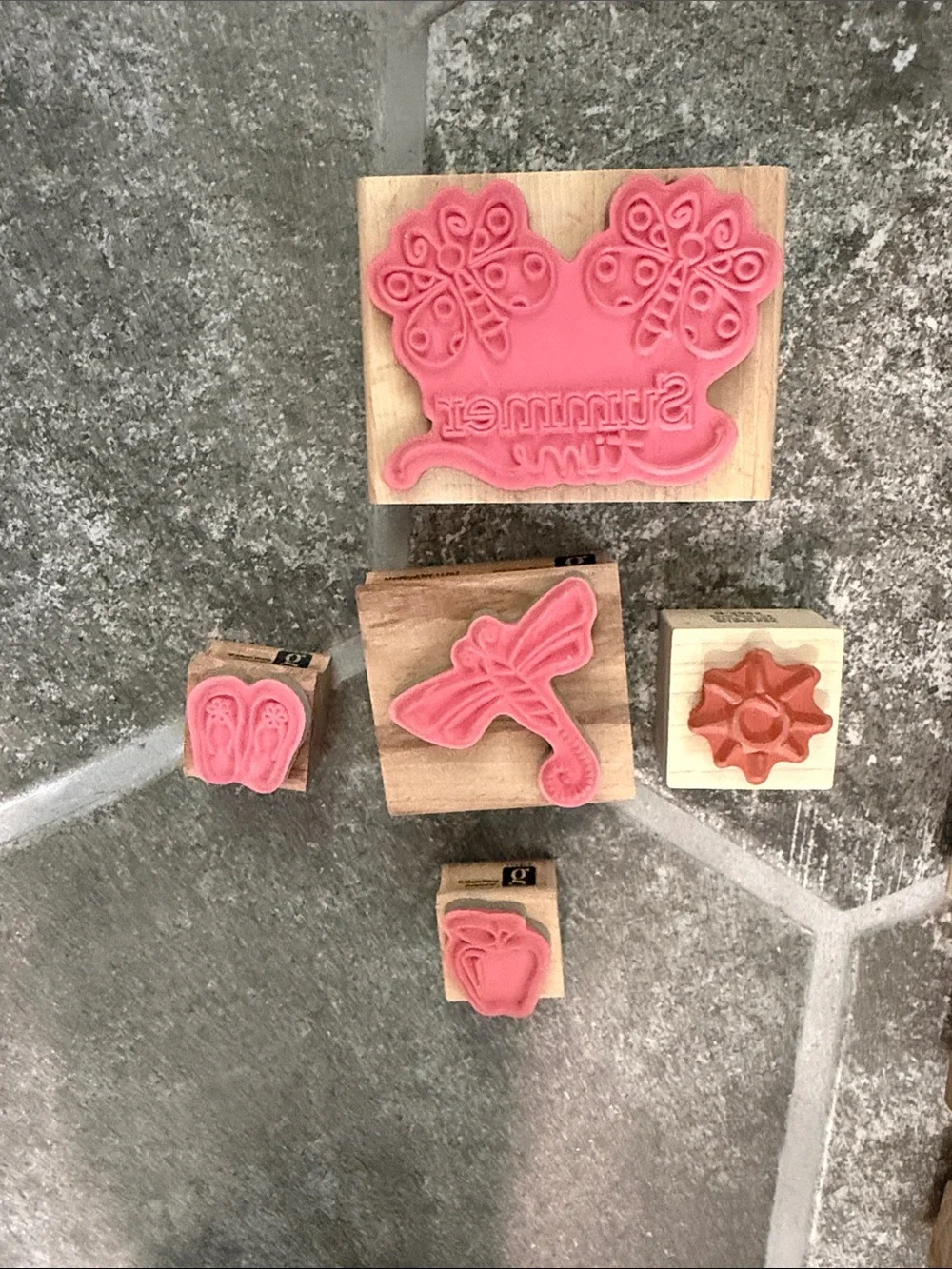 Giant Lot of 43 Mixed Holiday Wooden Rubber Stamps - Assorted Seasonal Designs